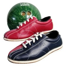 BOWLING Schuhe STRIKE MAKER ECO - Gr. 36-48 LEDER BOWLINGSCHUH MIT SCHNÜRSENKEL