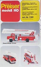 Preiser 1180: MB LA 1194 Gelenkbühne Wumag-Simon Feuerwehr *Neuwertig*