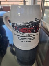 Bierkrug Eisenbahnmotiv: 125 Jahre Eisenbahn Ruhr - Sieg