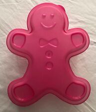 LITTLE BAKERS LEBKUCHENMANN KEKSDOSE - Rosa Kunststoff mit geformtem Deckel Aufbewahrung