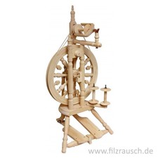 Spinnrad Kromski Minstrell unlackiert, Doppeltritt, 2-fädig Märchenwolle _NEU