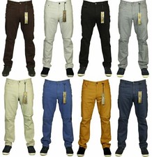Herren Kam Stretch Chinos gerades Bein große Kingsize Jeans Hose Hose 28-60"