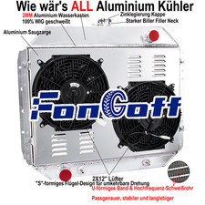 Für 66-1979 Ford F100 F150 F250 F350 Bronco V8 Gas 3 Reihig Kühler Shroud Fan