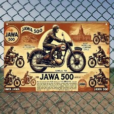 Blechschild Jawa 500 Motorrad