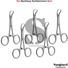 5er Tuchklemmen nach BACKHAUS 9cm Chirurgische klemme Arterien Chirurgie