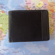 Stoff Leder Portemonnaie Geldbörse Herren schwarz neu