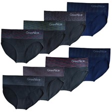 8er Pack Damen Slip Unterwäsche Unterhose Schlüpfer aus Microfaser Gr.M L XL XXL
