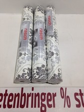 Vliestapete rasch 3x 725698 (3Rollen) Ornament Creme Silber Cremeweiß Wohnzimmer