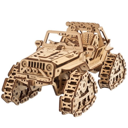 Geländewagen mit raupen - mit, 3d