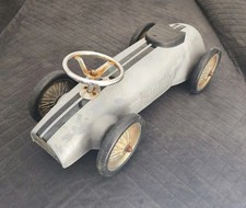 Tolles Vintage Bobbycar Metall Retro Silberpfeil Mercedes Modell