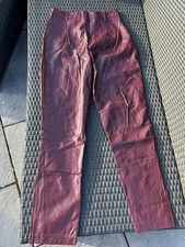 Damen Lackhose Farbe Rot Cooles Design Gr.34 Neu BW33-35