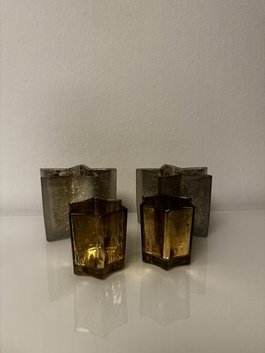 Vier teelichter sternform - teelichter,