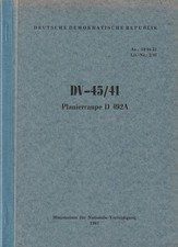 NVA VORSCHRIFT DV 45/41 Planierraupe D 492A