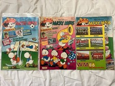 3 MICKY MAUS Hefte 21, 22, 23  1986 MIT PANINI STICKER TÜTEN WM MEXICO 86 1986 