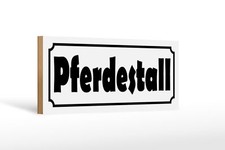 Holzschild Pferdestall 27x10