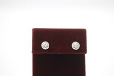 Damen Solitär Ohrringe 14k Weißgold 2 Brillanten ca. 0,60ct.