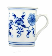 Zwiebelmuster Bohemia Original Becher mit Henkel 0,25 L Porzellan NEU Karlsbader