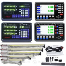 2/3 Achsen Digitalanzeige DRO 1µm TTL lineare Skala Scale Fräsdrehmaschine CNC