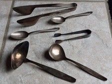 Konvolut, Bruchsilber, Silber + versilbert, ca. 234 Gramm, altes Silber Besteck