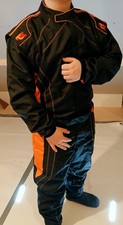 TK: Kart und Rennanzug Classic Schwarz-Orange 2XL