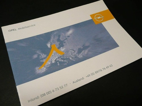 Opel mobilitätsservice heft - opel,