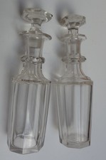 Vintage alte Glasflaschen Set für Essig und Öl