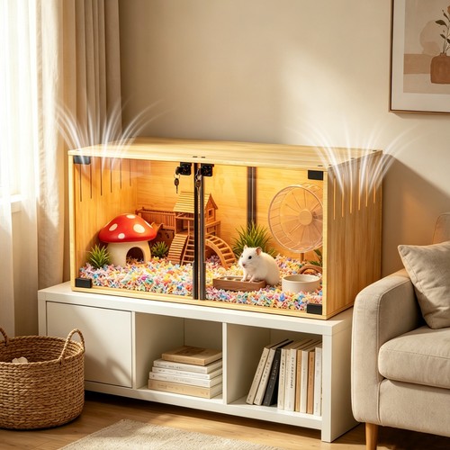 Hamsterkäfig aus holz - hamsterkäfig,