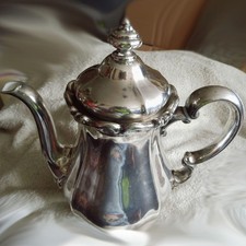 Kaffeekanne WMF Porzellan Metall versilbert