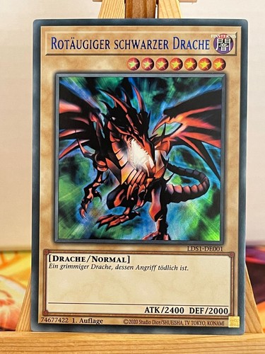Rotäugiger schwarzer drache - schwarzer,