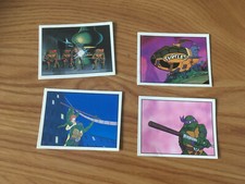 4 Sticker Bilder Panini Schildkröten Ninja 1990 geschenkt kleines Braun G15