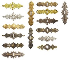 Möbelbeschläge antik Schlüsselblende Messing Gründerzeit