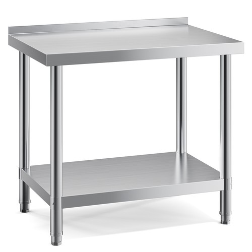 90cm edelstahl arbeitstisch - 90cm,