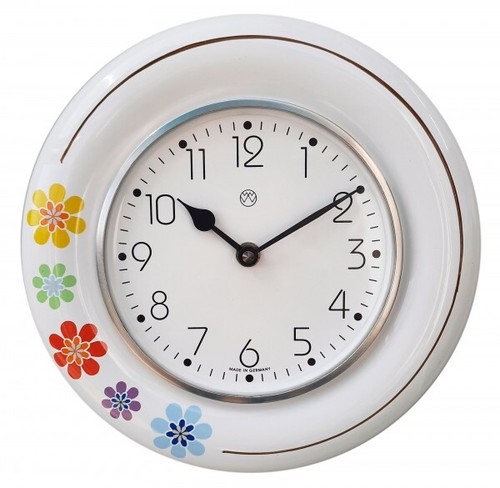 Küchenuhr retro blumen - küchenuhr,