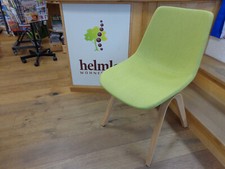 Esszimmerstühle, Moizi M41, Vollpolster/Edelfurnier grüngelb/Eiche