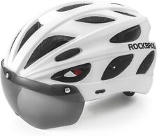 ROCKBROS Fahrradhelm Helm mit Visier Abnehmbaren Magnet Integriert 58-65cm MTB