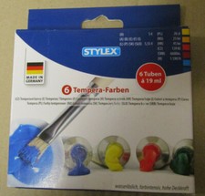 6 Tupen Tempera Farben NEU OVP