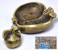 Aschenbecher mit Glutkiller, Brutalist Bronze, Willy Steinlin, um 1970 R246