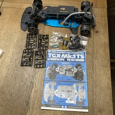UNRUN TAMIYA VINTAGE 1/8 RC TGX ROLLING CHASSIS & USED HOP UP DÄMPFER STABILISATOREN