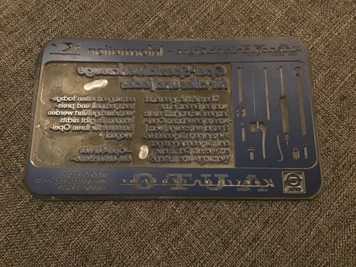 Opel druckplatte für anzeige - opel,