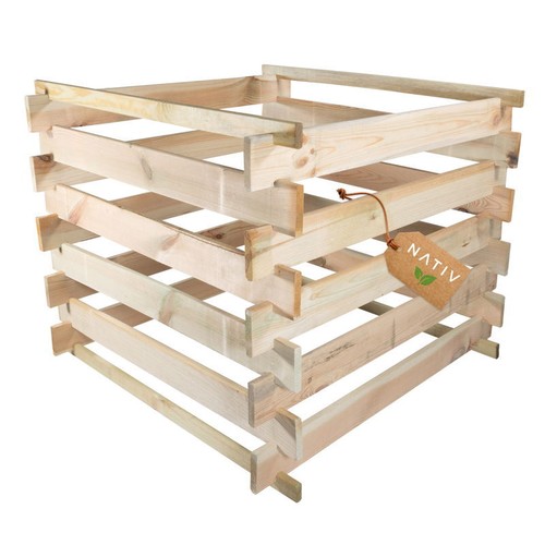 Komposter holz 88x88x73cm - komposter,
