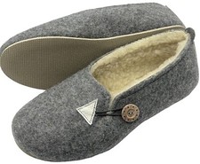 Damen Filz Hausschuhe gefüttert Winter Pantoffeln Filzpantoffeln Schurwolle