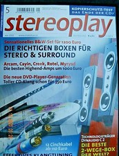 STEREOPLAY 5/02, DYNAUDIO C 2,TEST CINCHKABEL,THIEL CS 1.6,ARCAM A 65 plus A 85,