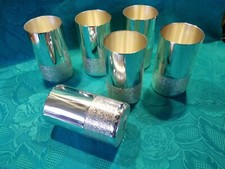Becher versilbert 6 Stück , Höhe ca. 11 cm