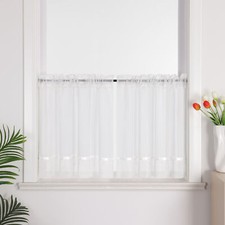 1er Küche Vorhang Voile Scheibengardine Bistrogardine Landhaus Kurzstore Modern