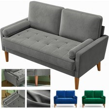 Couch 2 Sitzer Bequemer Samt