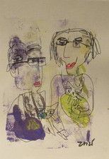 Frauen Katzen  Original