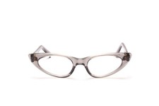 Vintage Cat Eye Brille 50er Jahre Selecta Charmette Grau 44 - 22 mm  EG5