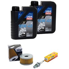 Set Öl 2L für Suzuki DR 500 S DR500 DR 1981-1983 Inspektion Ölfilter Zündkerze