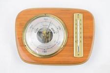 Wetterstation Barometer Thermometer 60er Jahre Nierenform vintage