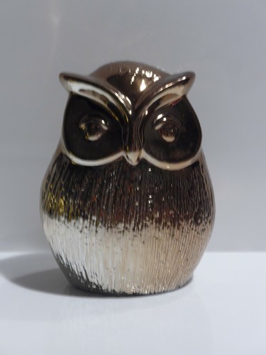 Deko figur eule - gold, skulptur